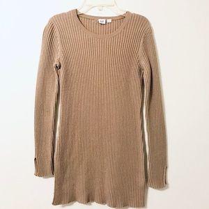 Gap Beige/Pink ribbed long sleeve sweater